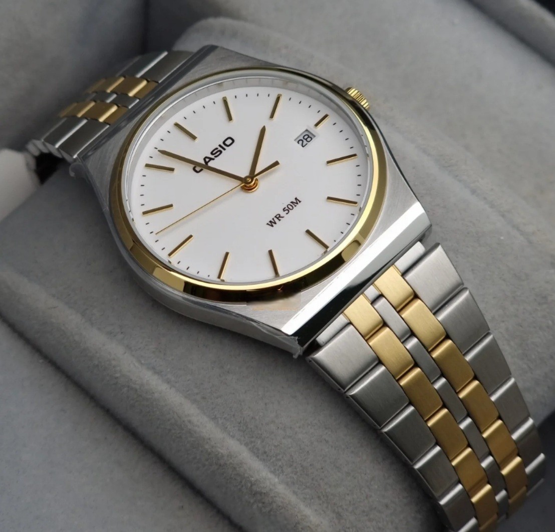Casio MTP-B145SG-7A Two-Tone Gold Stainless Steel Analog Men’s Casual Watch