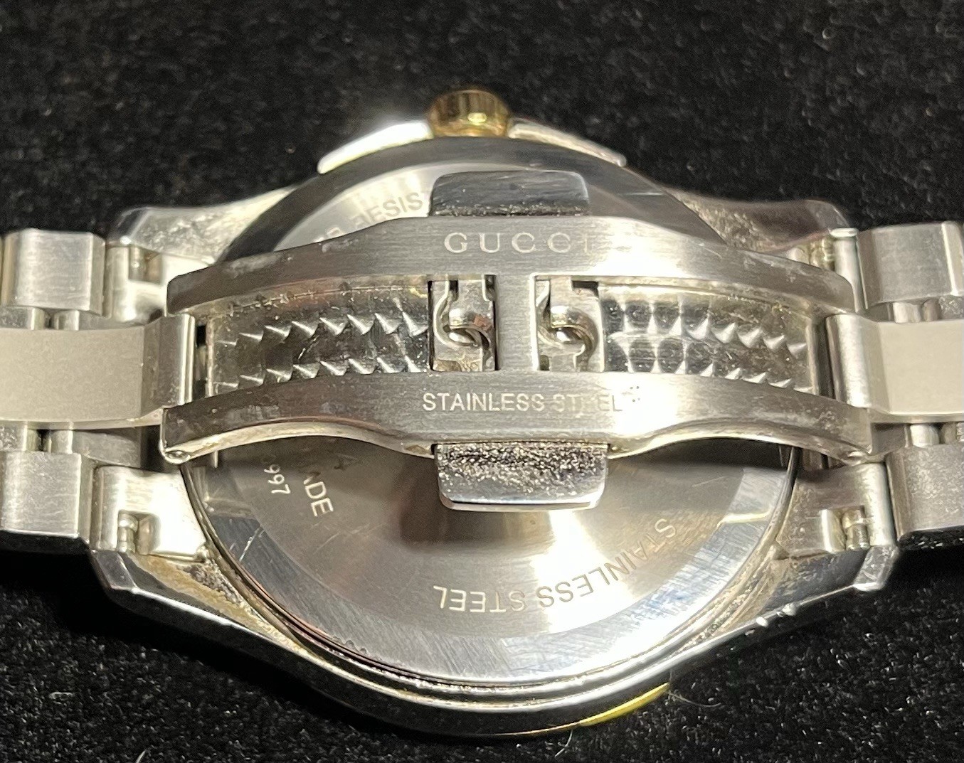 Gucci G Timeless Men’s Watch-YA126450-two tone-stainless steel-38mm-
