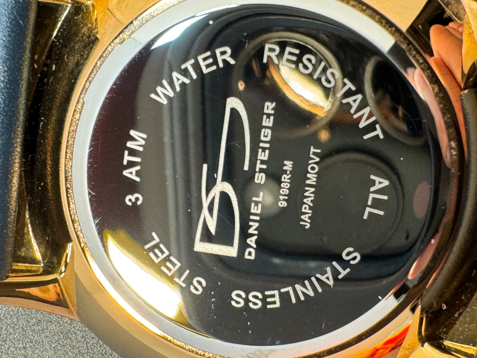 Daniel Steiger Brompton Slim 7mm Rose Gold Navy Blue Dial Watch 9198R-M