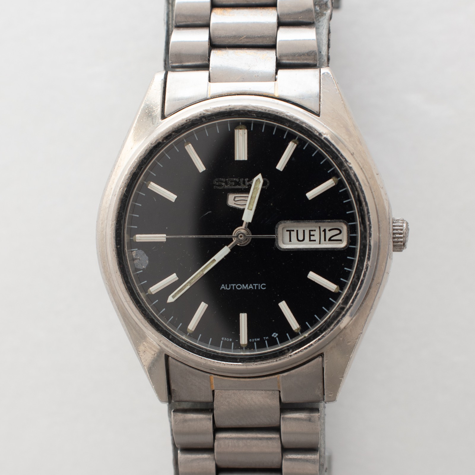 Vintage Seiko 5 Automatic Dark Blue Dial Silver Accents 6309-720B Men’s Watch