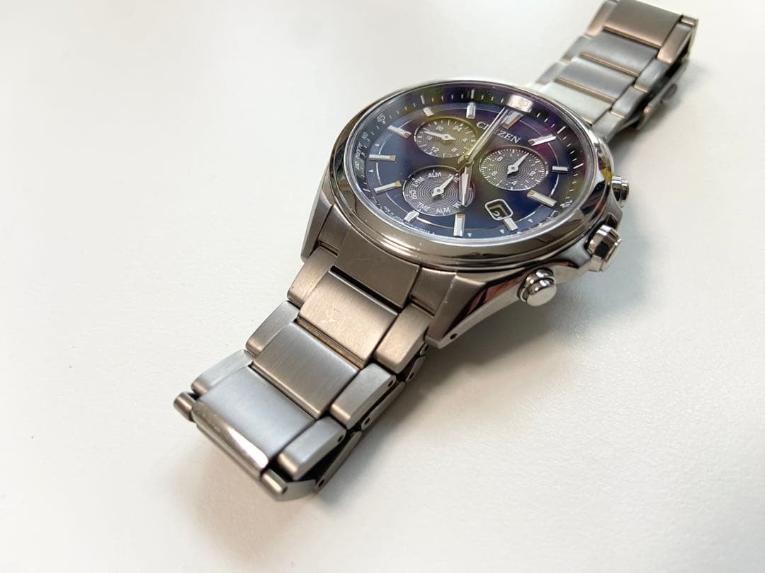 CITIZEN E820 Solar Blue Dial Titanium Watch