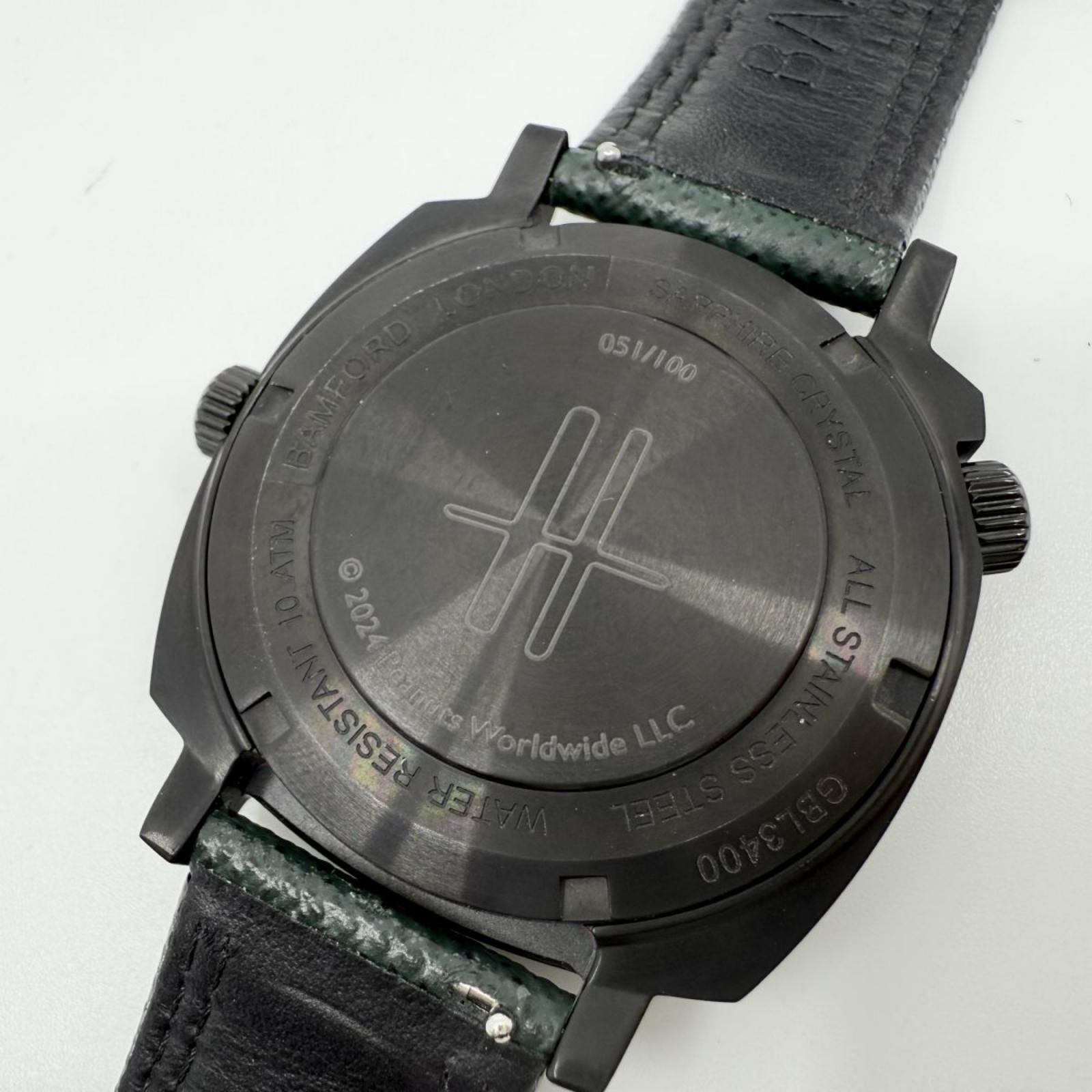 Bamford Snoopy Peanuts GMT Automatic 40mm Limited 100 Green Khaki Serial 051 DSM