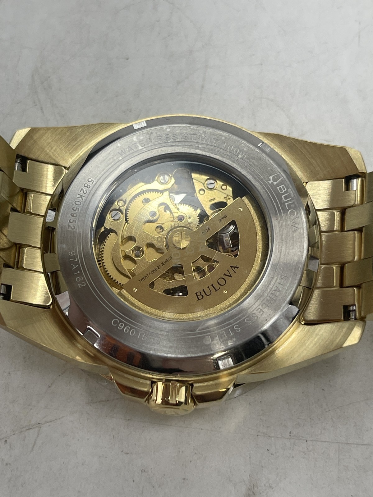 Bulova Men’s 43mm Sutton Automatic Watch Goldtone Stainless Steel Self-Winding