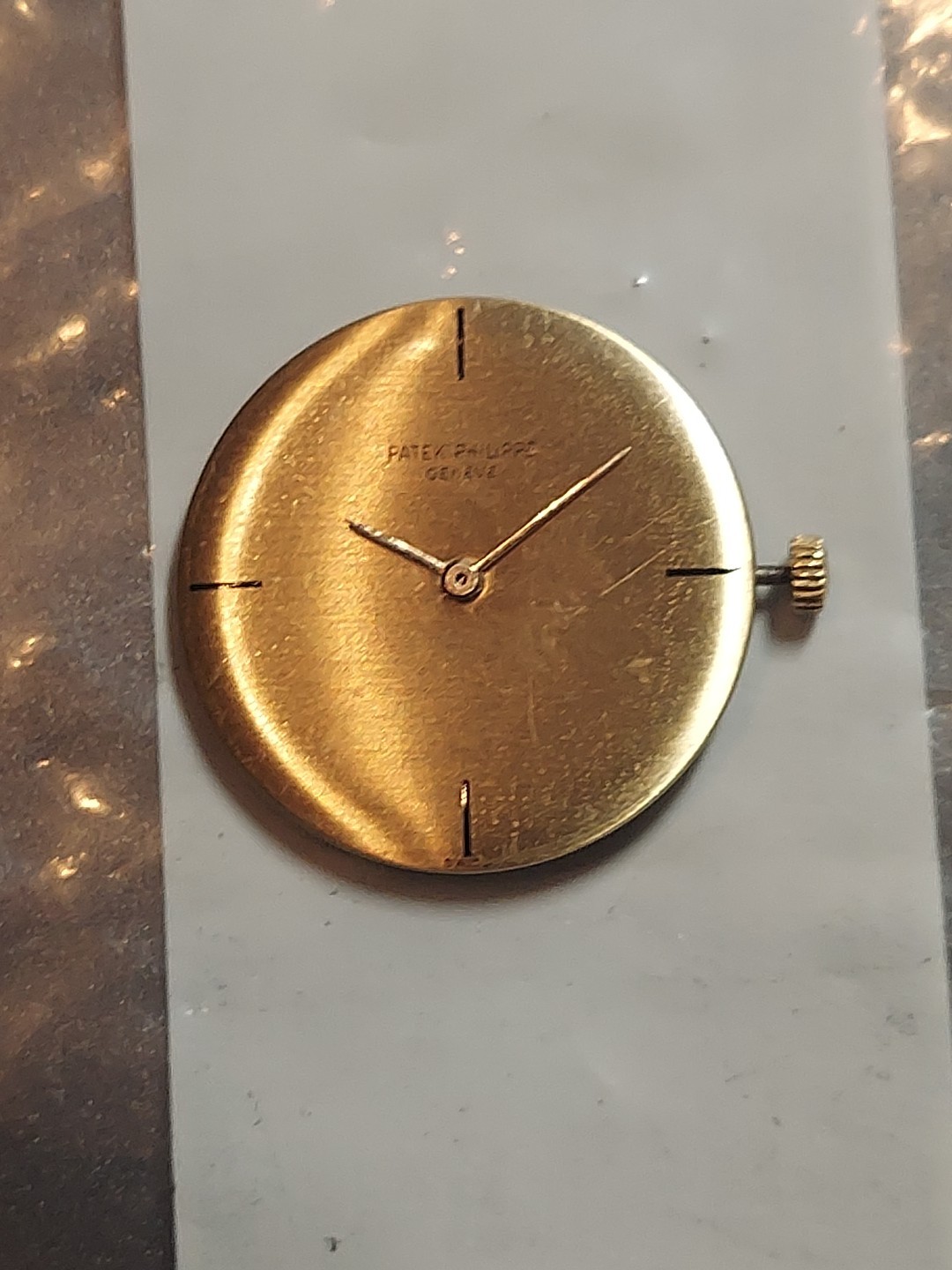 Patek Philippe 18k Yellow Gold Dial,hands And Crown 18 Jewels Manual Cal 175…