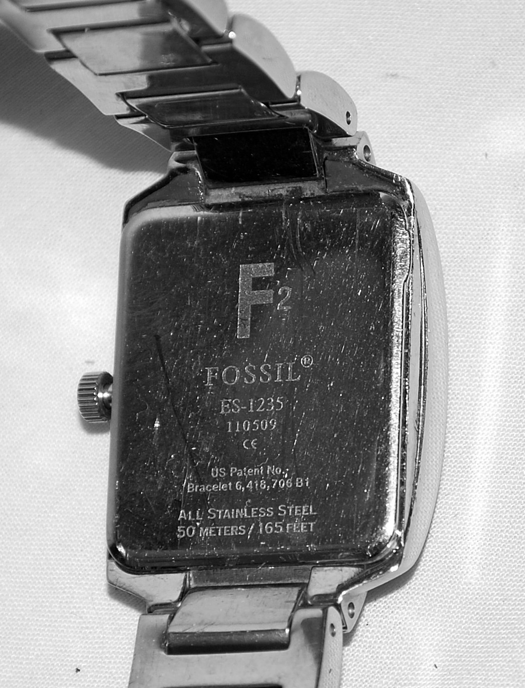 Fossil F2 Model ES-1235 ~ Sky Blue Wrist Watch ~ New Battery ~ FREE Shipping USA