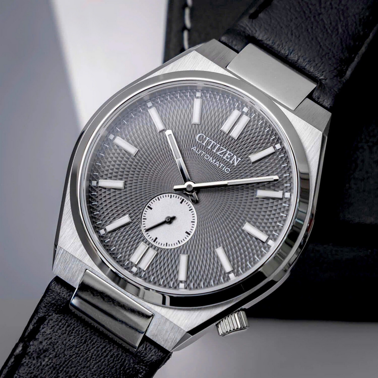 Citizen TSUYOSA Small Second Automatic Textured Gray Dial Mens Watch #NK5010-01H