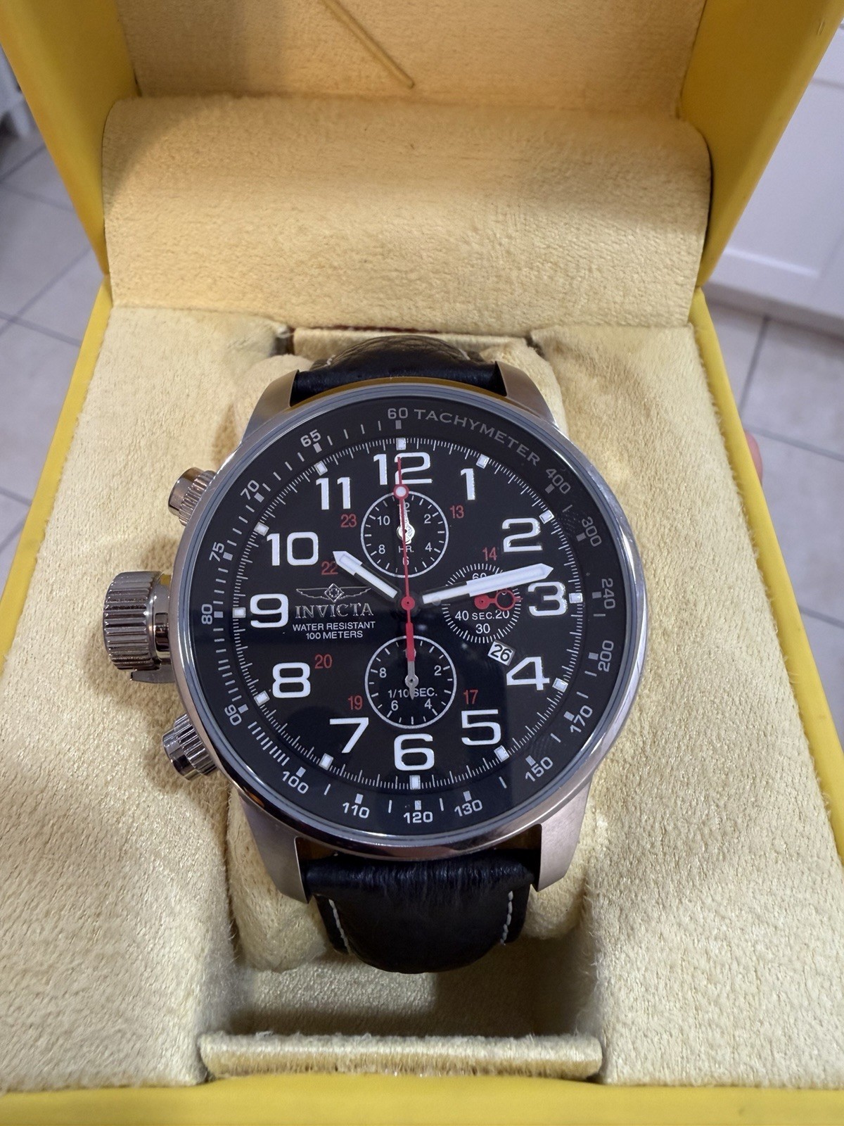 Invicta Men’s 2770 “Force Collection” Stainless Steel Chronograph Black Watch