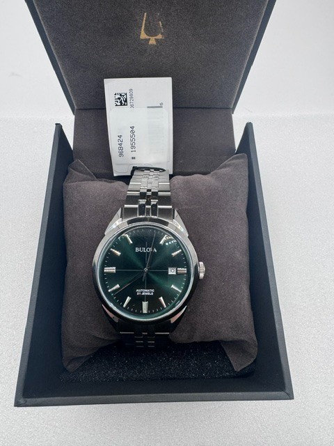 Bulova Sutton 96B424 Sutton Stainless Steel Automatic Men’s Watch New MSRP- $349