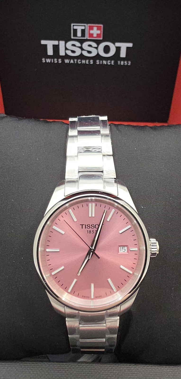 Tissot PR 100 Quartz 34mm Pink Dial Steel Women’s Watch T150.210.11.331.00