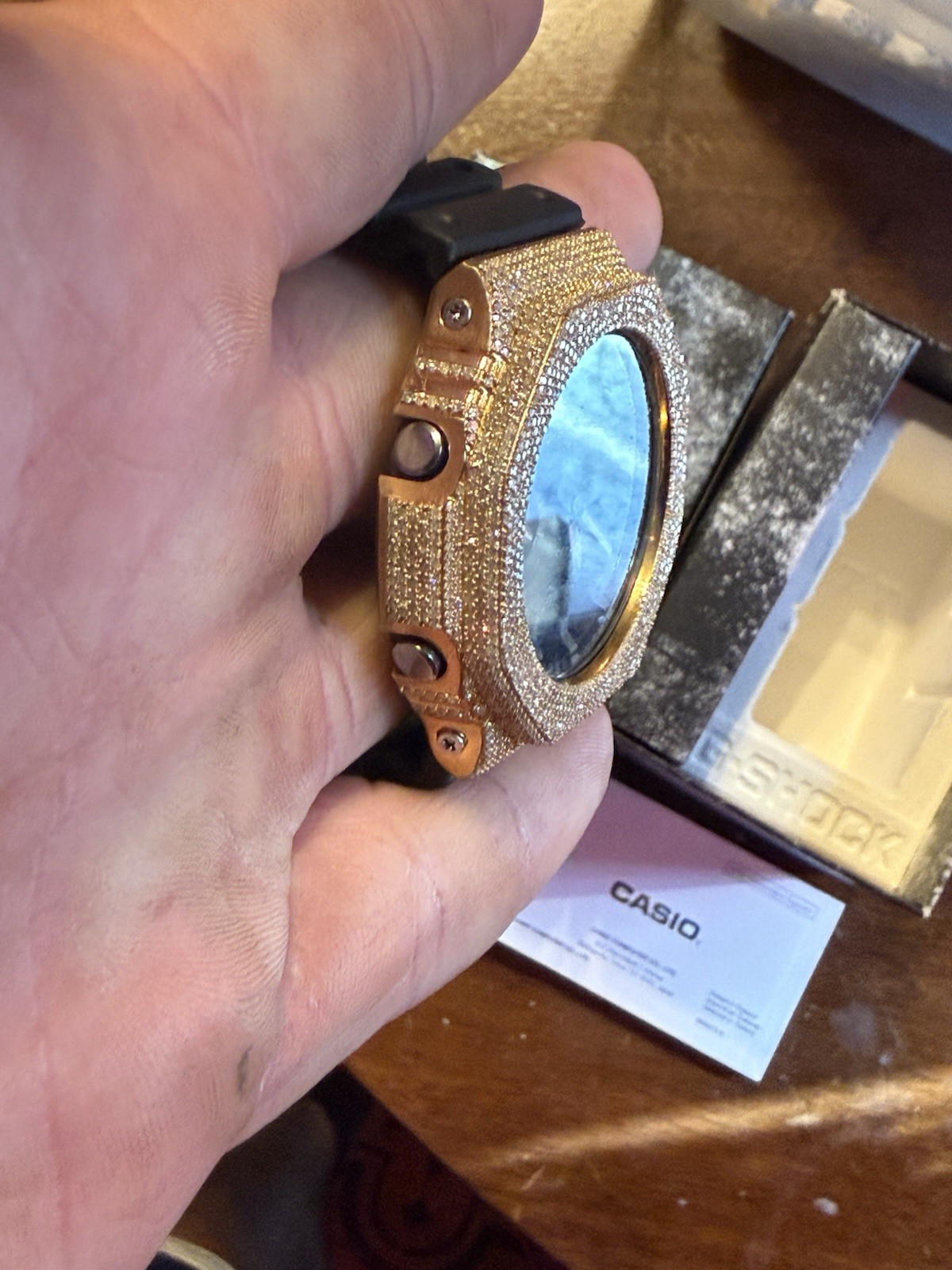 Casio G-SHOCK CUSTOM Tough Solar Bluetooth with 6.00 CT natural diamonds