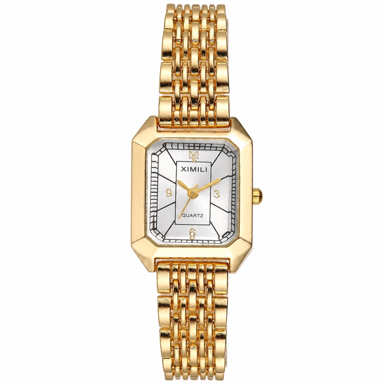 Women’s Square Case Detachable Band Bracelet Wrist Watch for Office Daily