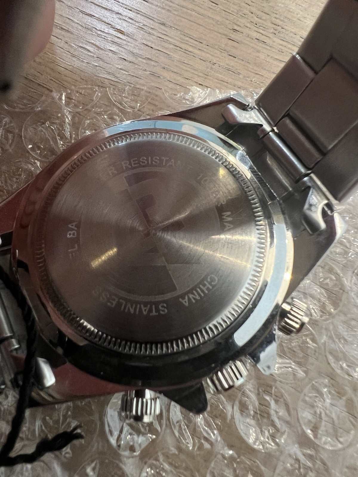 Men’s Silver Dial Analog Chronograph Date Watch Black Tachymeter Bezel