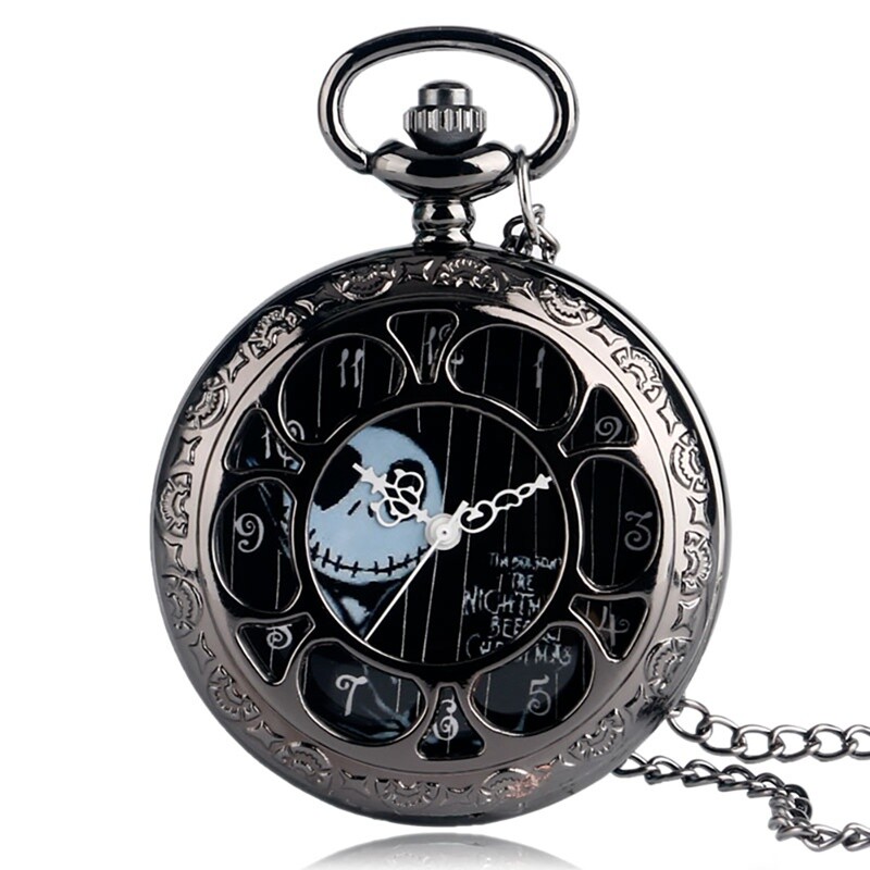 Steampunk Quartz Analog Pocket Watch with Necklace Chain for Friends Xmas Gifts