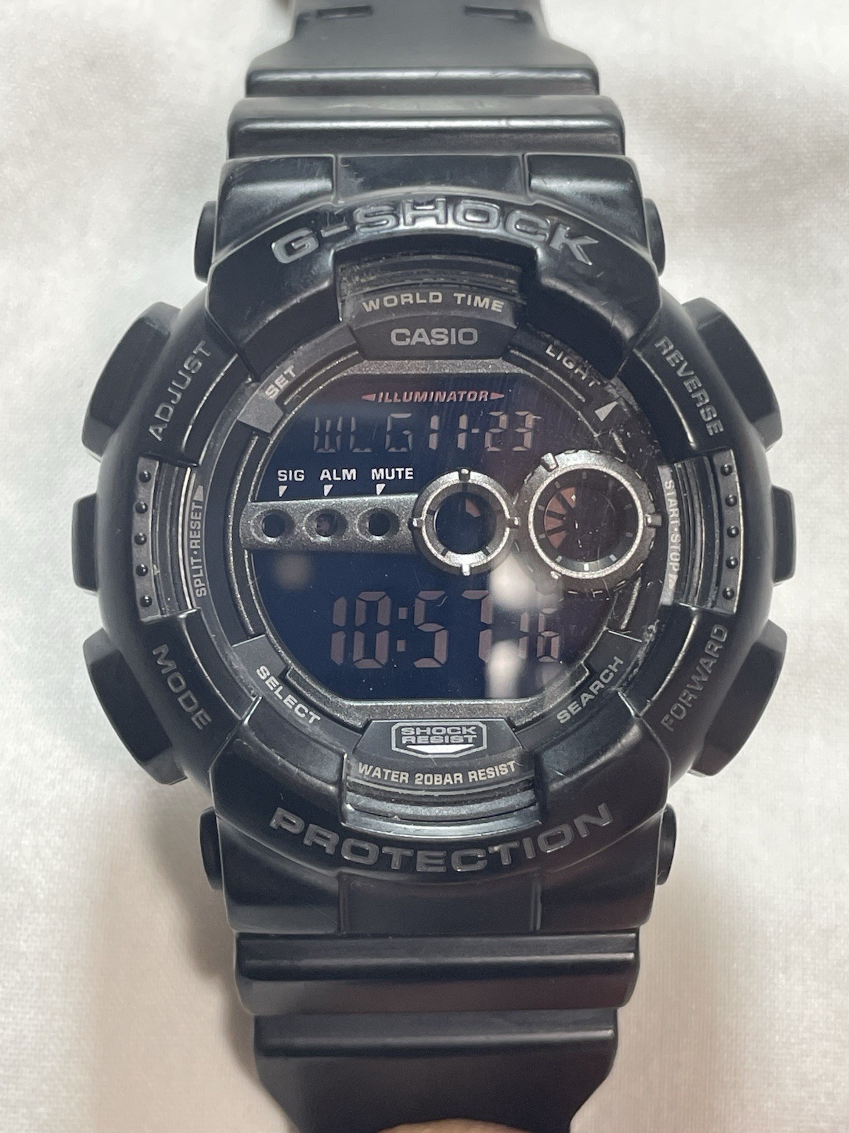 Casio G-Shock GD-100 3263 Black Digital Watch 200M Shock Resist Running