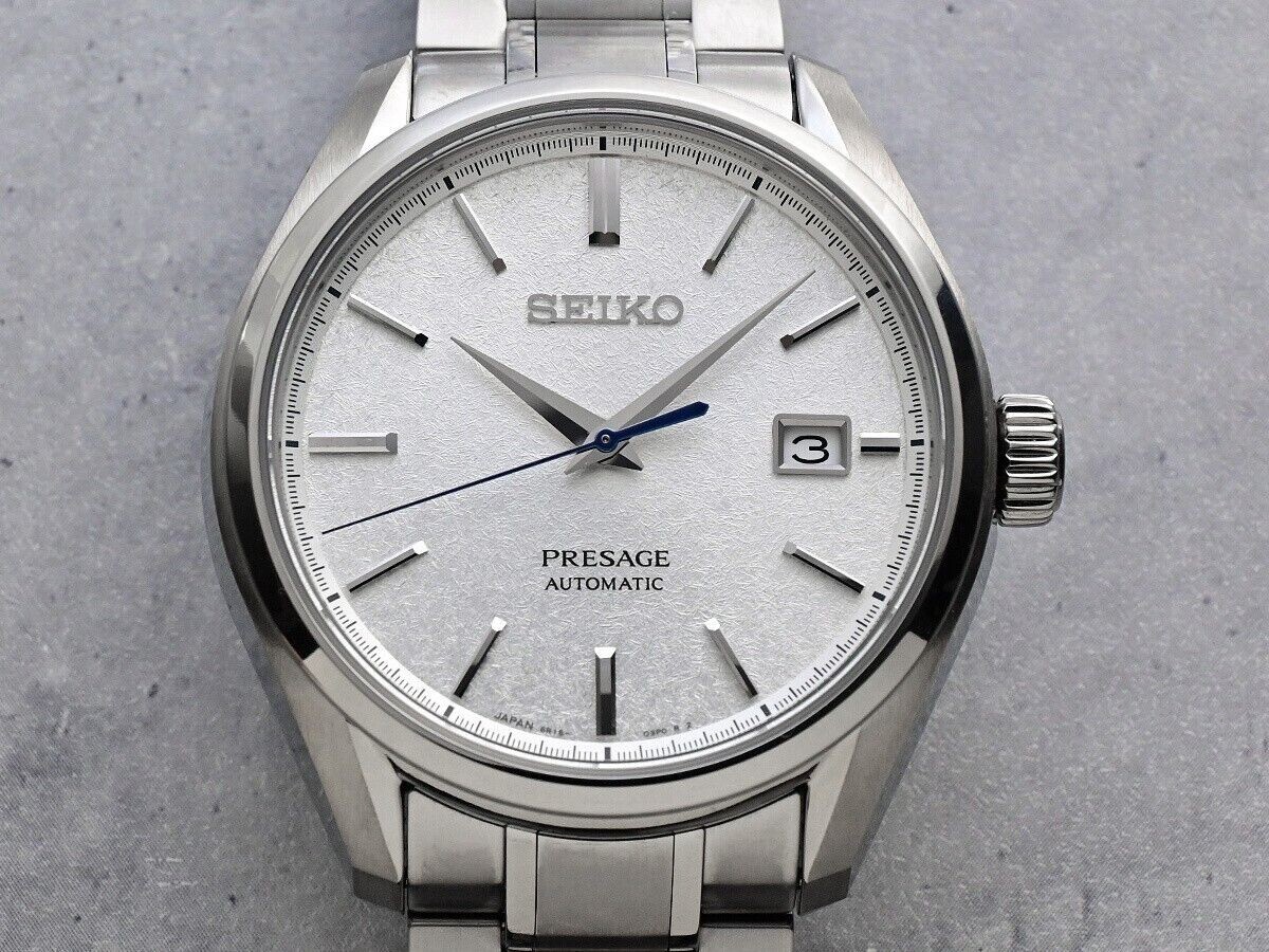 Seiko Presage SARX055 Silver White Mechanical Men’s Watch Titanium