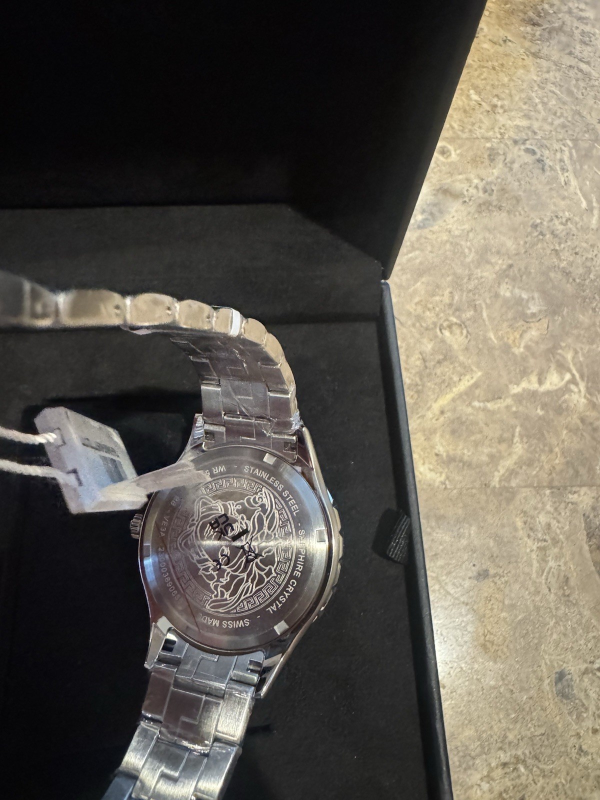 Versace Hellenyium VE3A00520 Swiss Made Men’s Watch Black Dial New Full Set