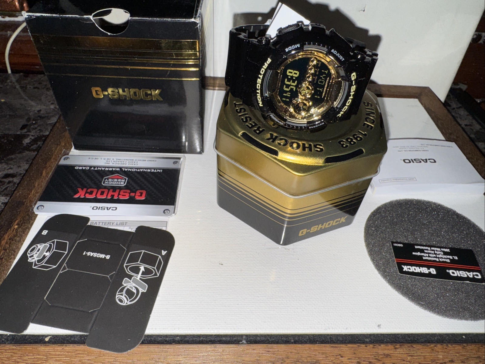 Casio G-Shock GD-100GB-1JF Stylish Black Gold Digital Watch Unisex
