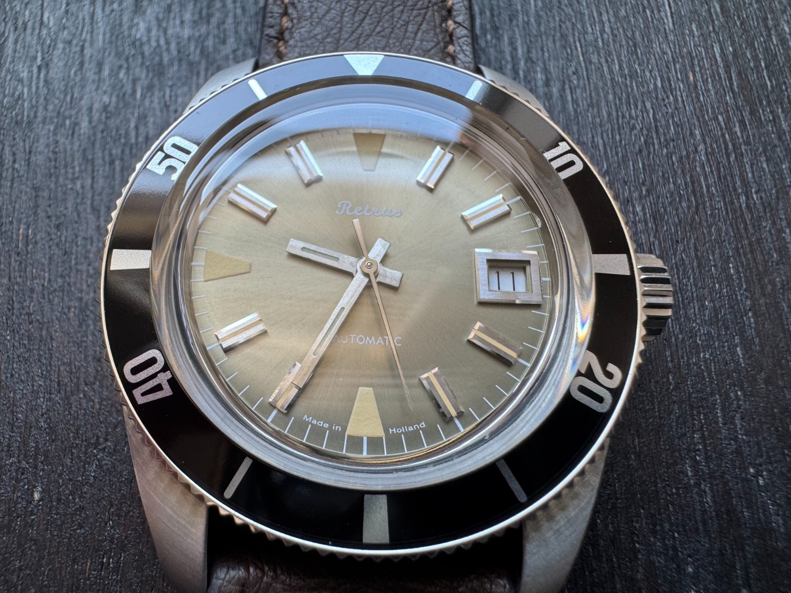 Retras Swiss Automatic Diver Watch 38.5mm STP 1-11 Limited Edition 1 of 50 Rare