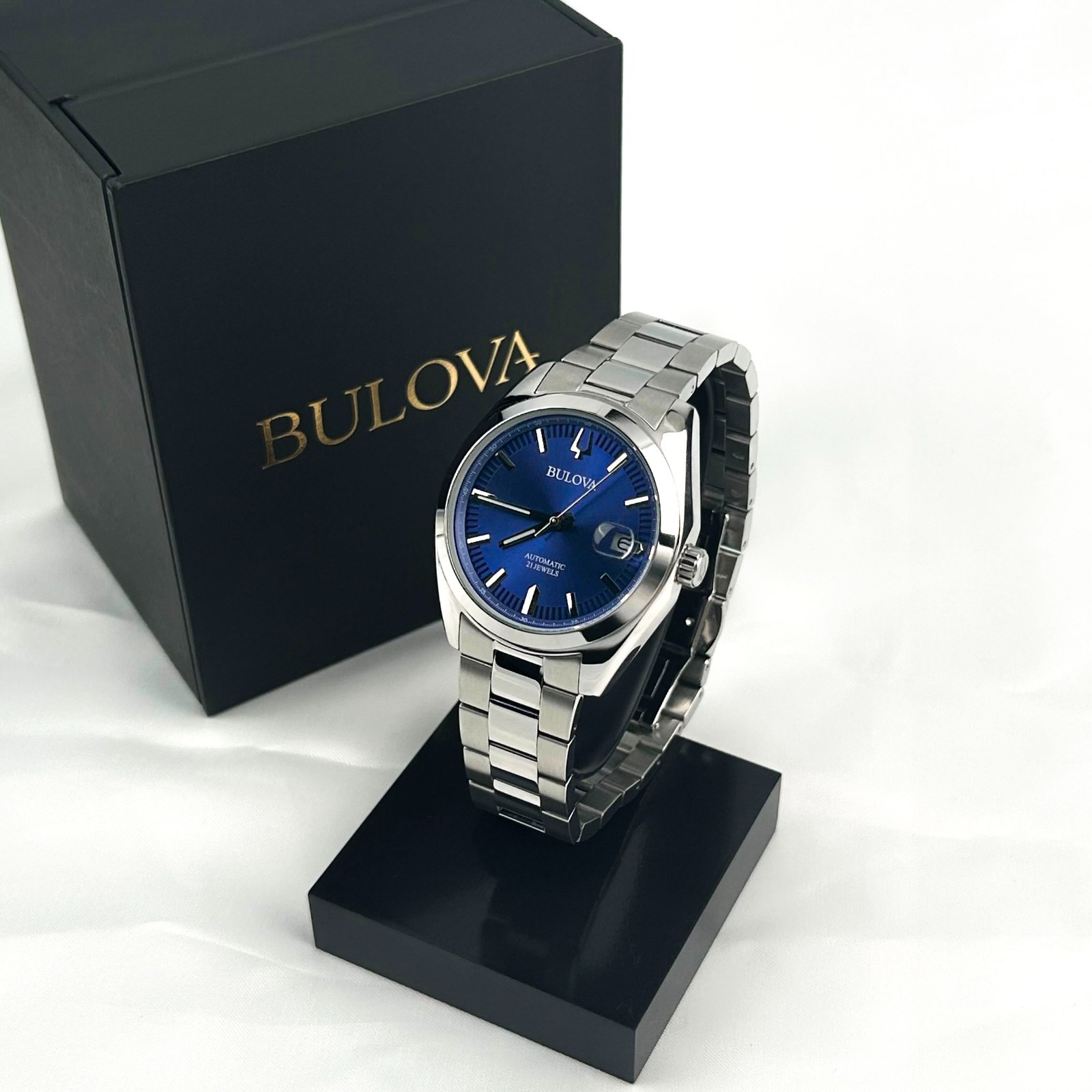 Bulova 96B436 Surveyor Automatic Blue Dial Automatic Watch 39MM