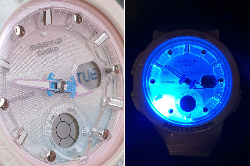 Casio Baby-G BGA-250-7A3DR White Blue Analog Digital Watch New