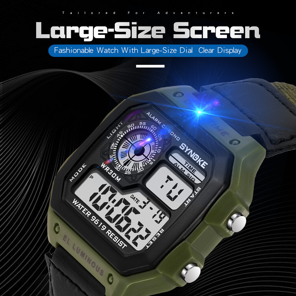 Men’s Electronic Digital Sports LED Display Waterproof Wrist Watch Multifunction