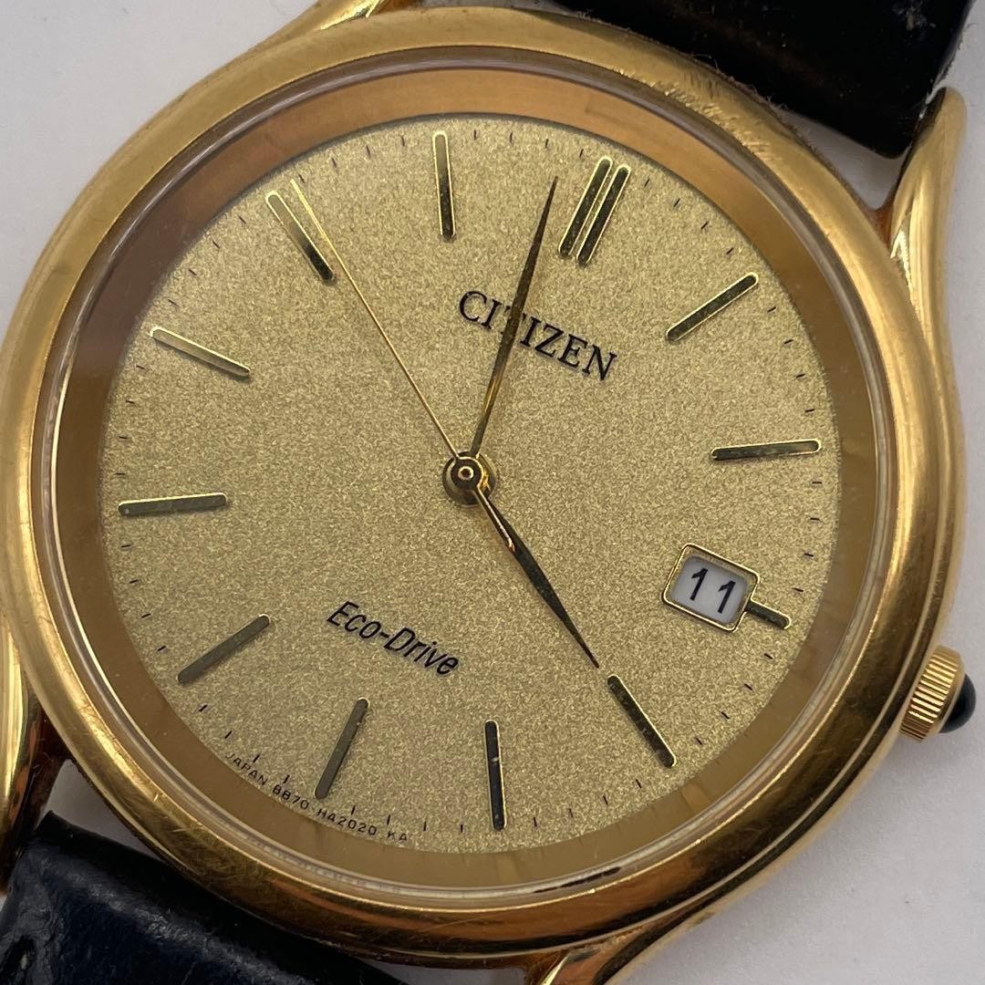 Citizen Eco Drive Wristwatch Solar Powered Dress Wristwatch Cal B870 H22340
