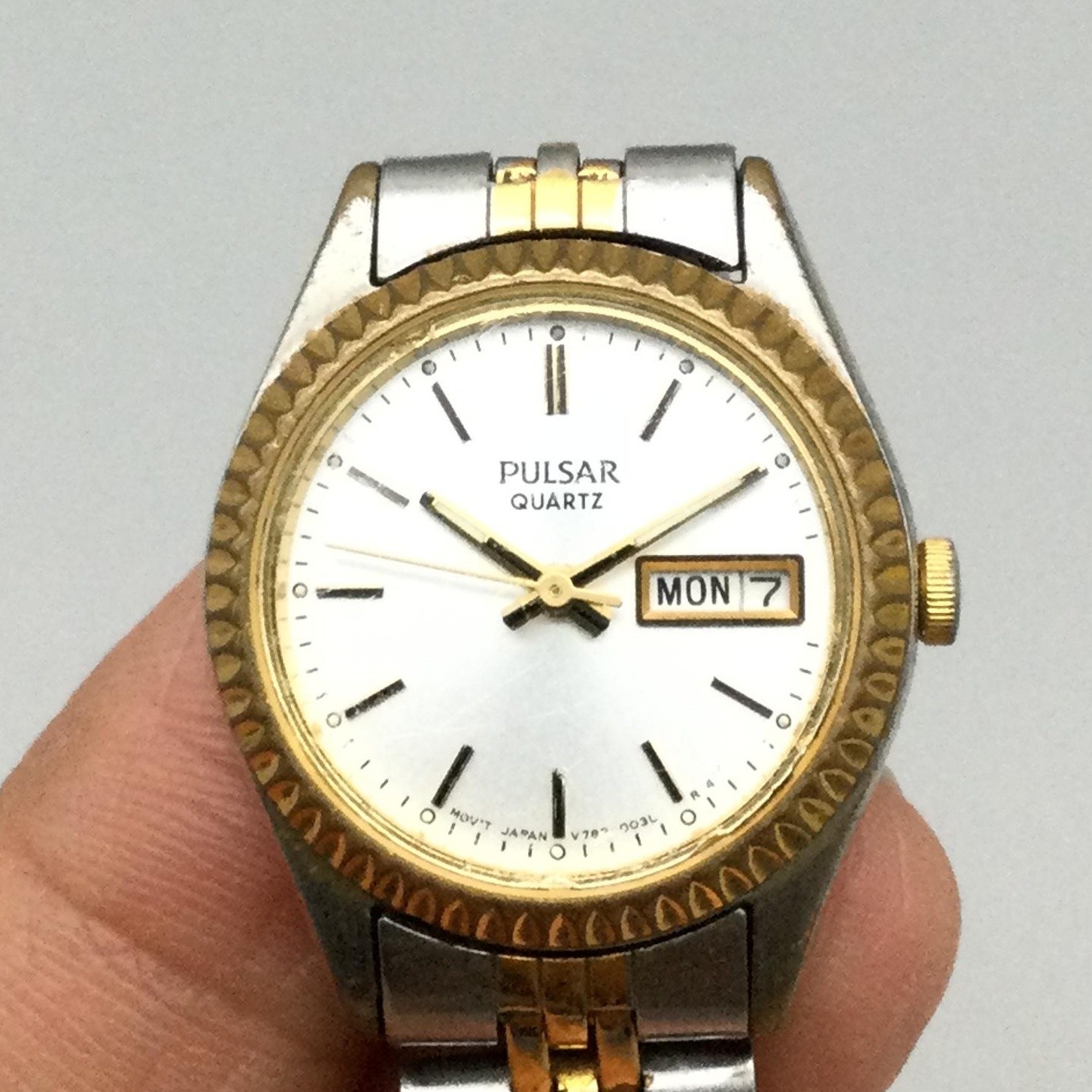 Pulsar Presidential Womens Watch 24mm Two Tone Day Date V783-0030 New Battery 6″