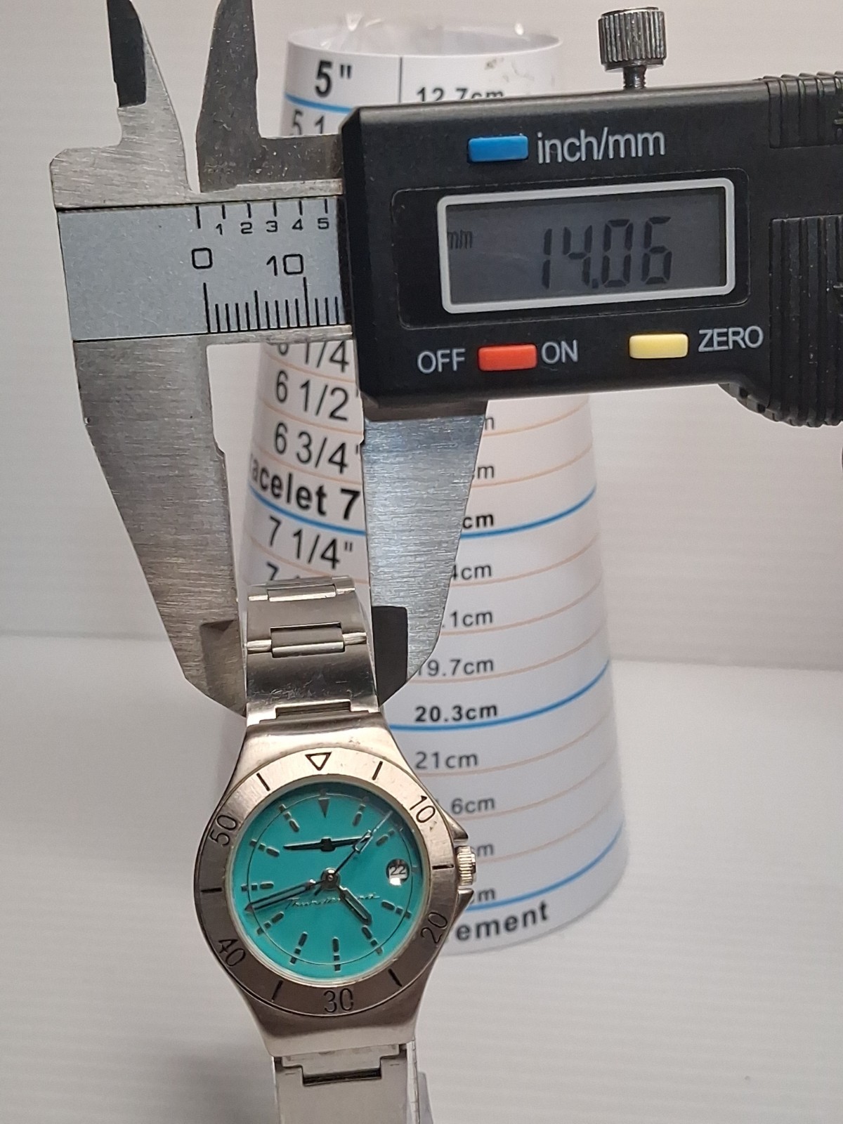 Vintage Ford Thunderbird Watch Teal Dial Model 102 ladies 28mm