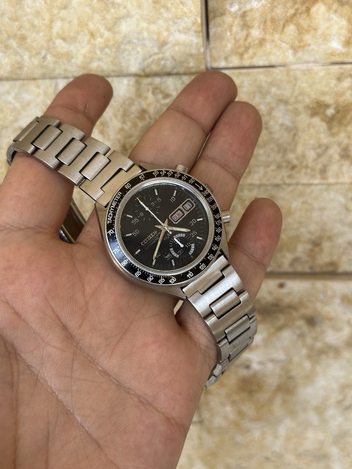Vintage Citizen Flyback Chronograph 67-9313 Speedy Dec 1976 Challenge Timer Box