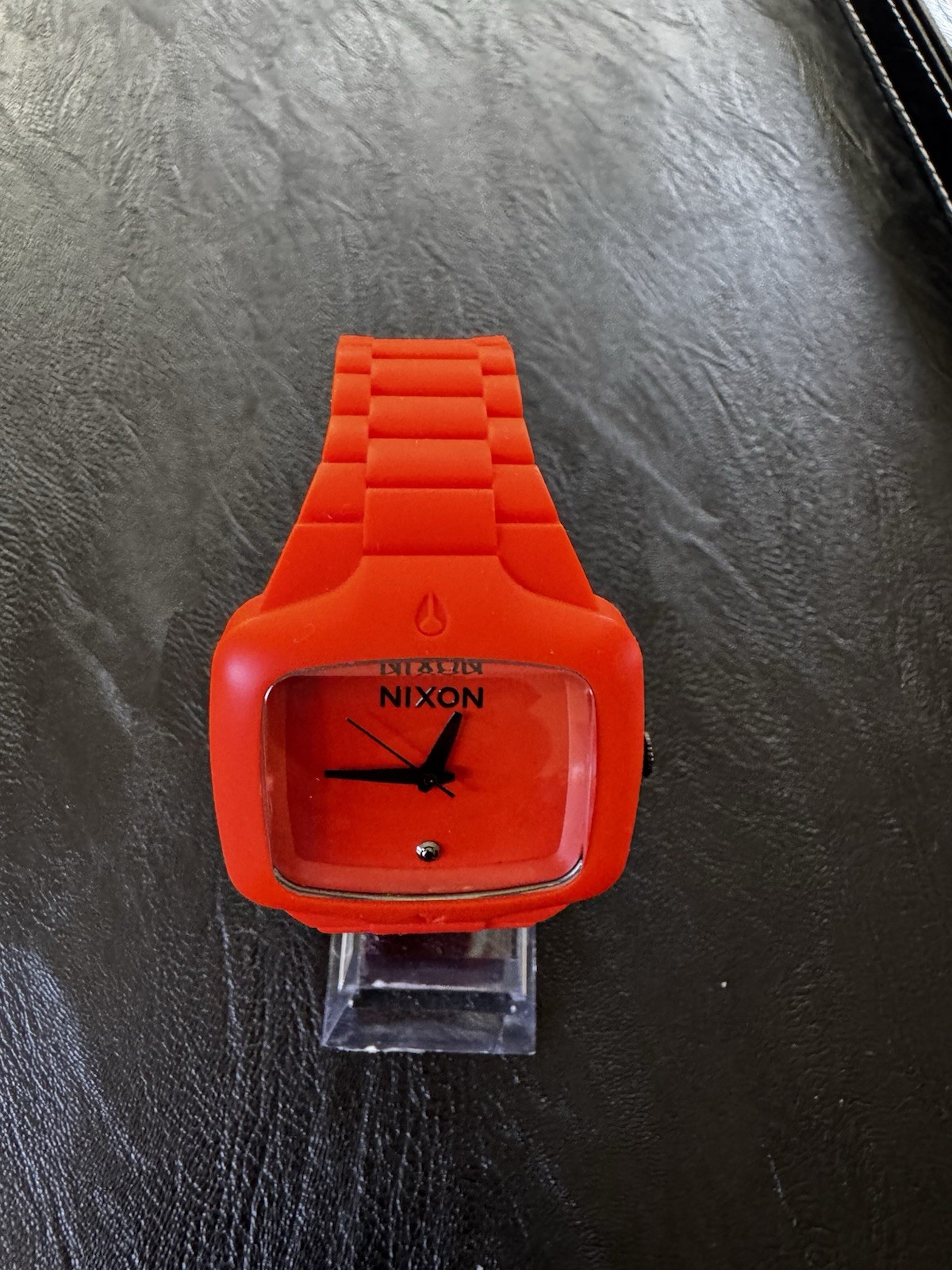 Nixon The Rubber Player Orange Analog Quartz Wristwatch Square 38mm 100m