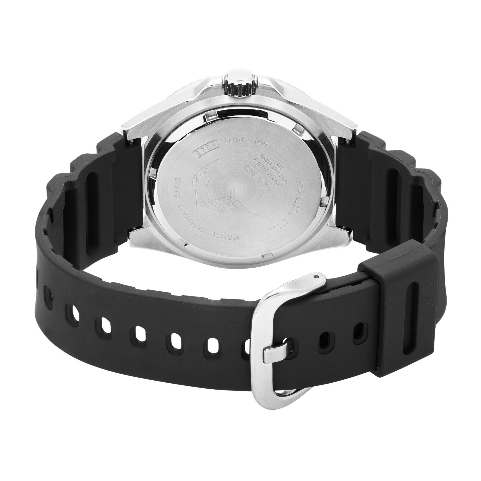 Casio Men’s Quartz Date Indicator Black Resin Strap 48mm Watch MDV106B-2AV