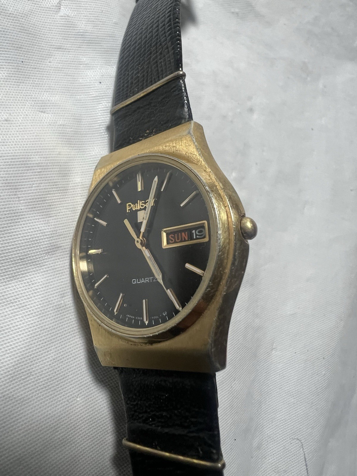 Pulsar By Seiko Vintage 1980’s,day/date,3mm,V348-7009,WR, gentlemen.