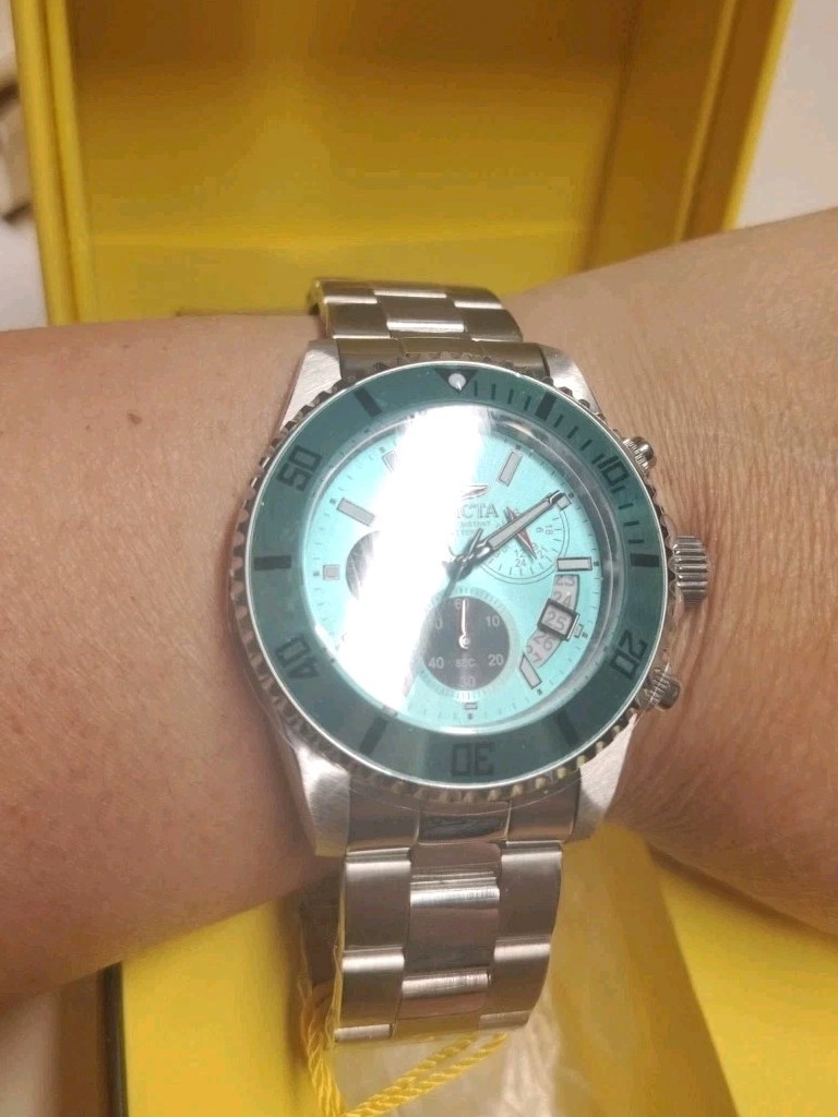 Invicta Pro Diver Mens Watch 44mm Turquoise Steel 51123 MSRP $249 WR 200M
