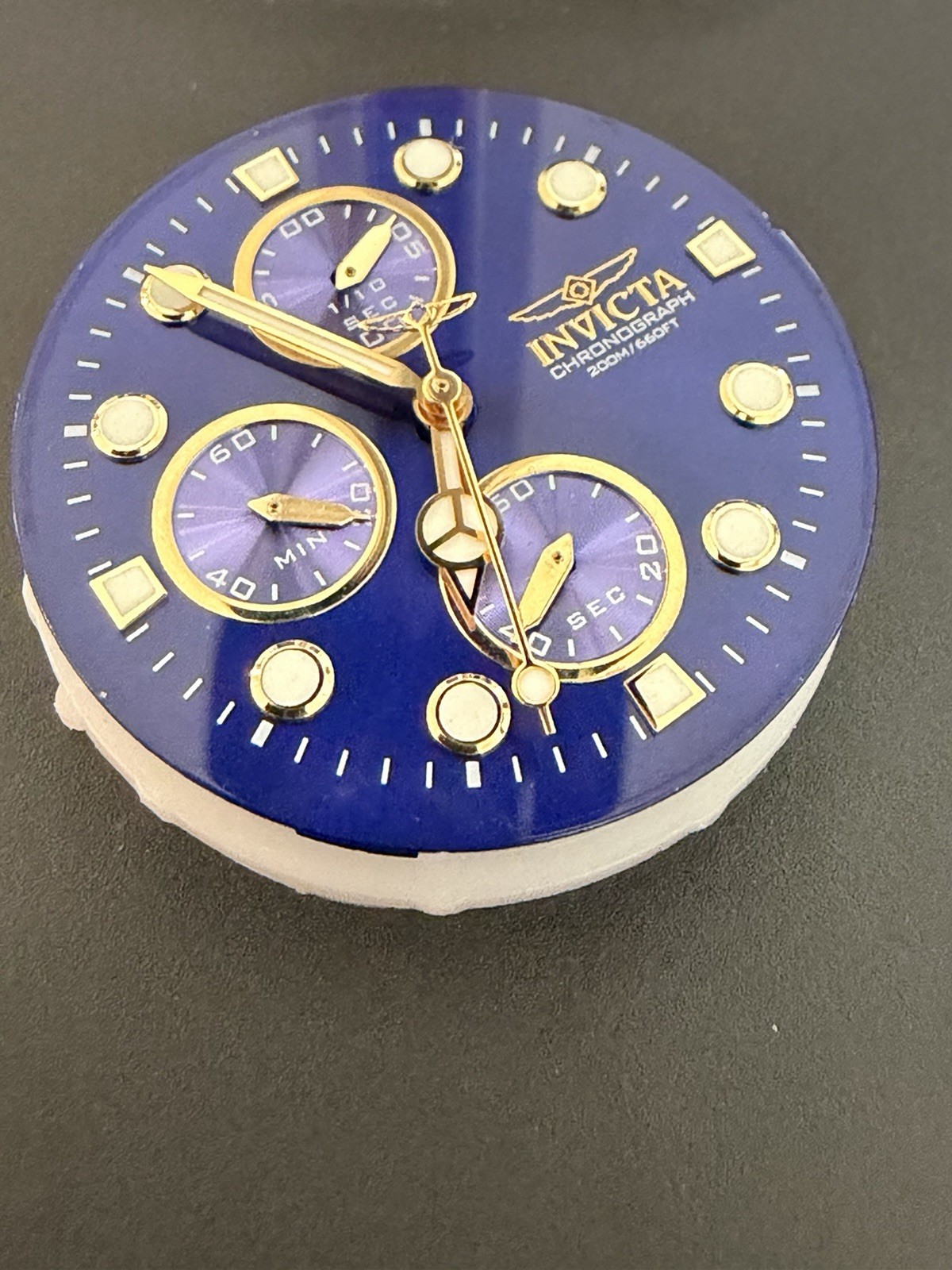 Invicta Pro Diver Chronograph Gold Tone Mens Watch 19157 Working Read Desc.