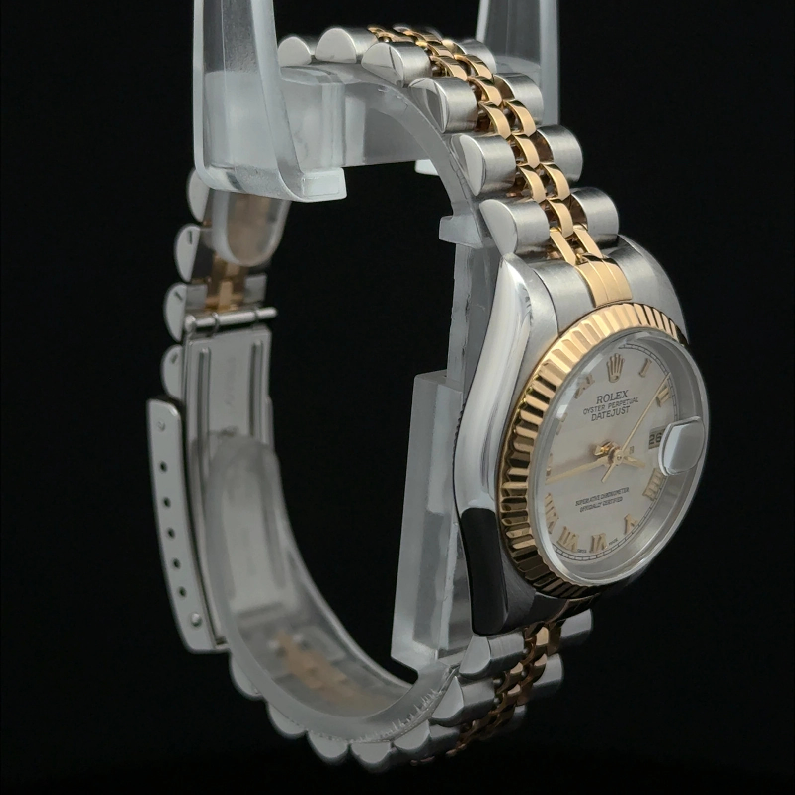2001 Rolex Datejust Lady Ivory Pyramid Jubilee 79173 Steel & YG Box Papers