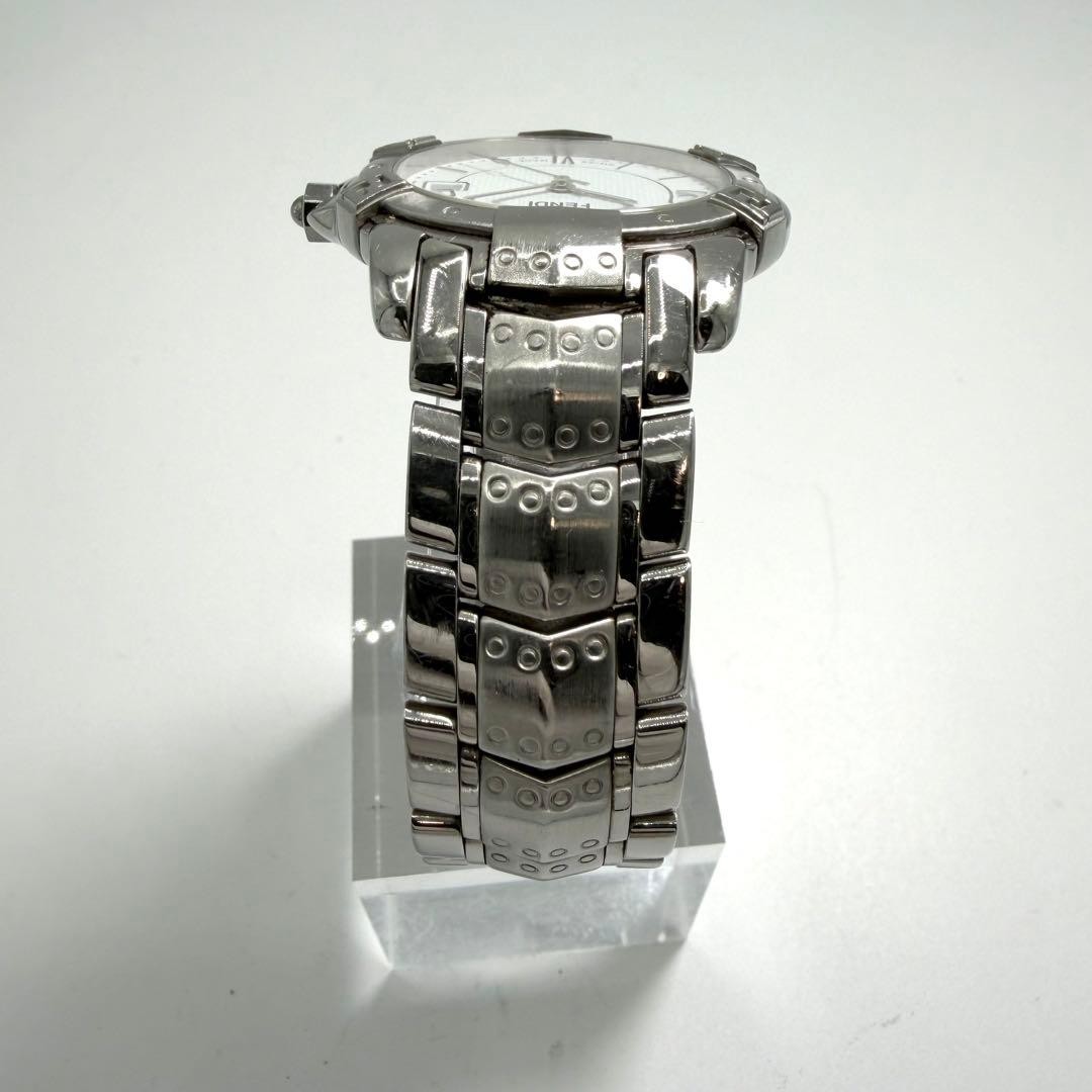 Fendi 3500G Men’s Quartz Watch Silver Zucca Roman Dial Japan 071771