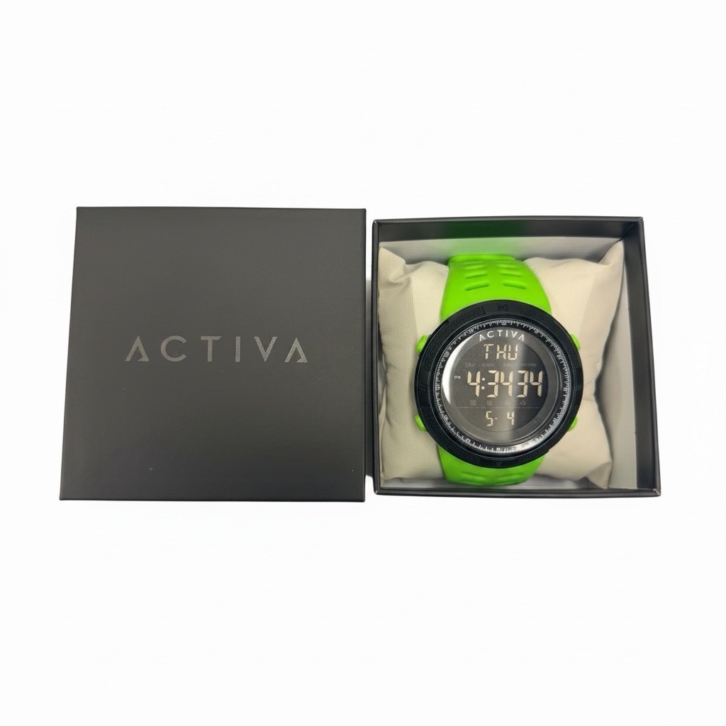 Activa x Invicta Digital Essentials Mens Watch 50mm Green Sports ACW1915-005 New