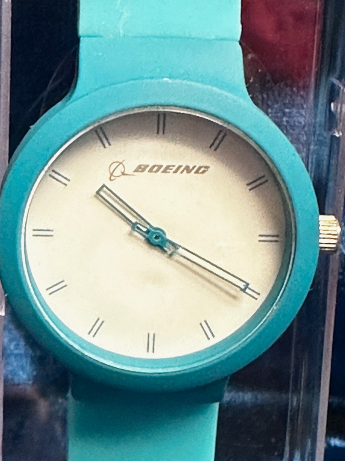 ? BOEING Quartz Unisex Watch. Blue Silicone Band. Never Worn ?