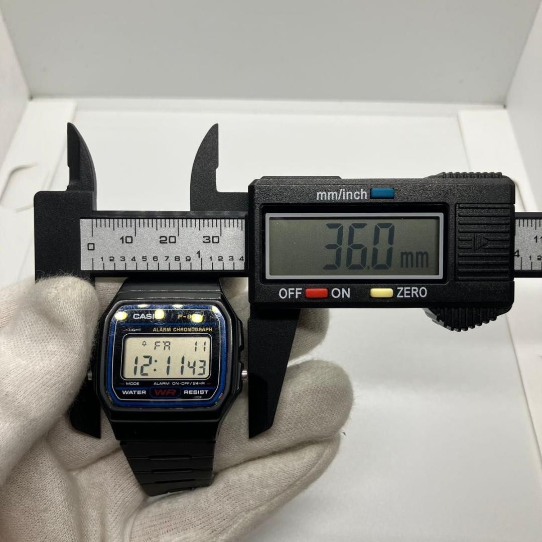 Excellent condition, fully functional Casio F-91W digital watch, black, cheap Ca