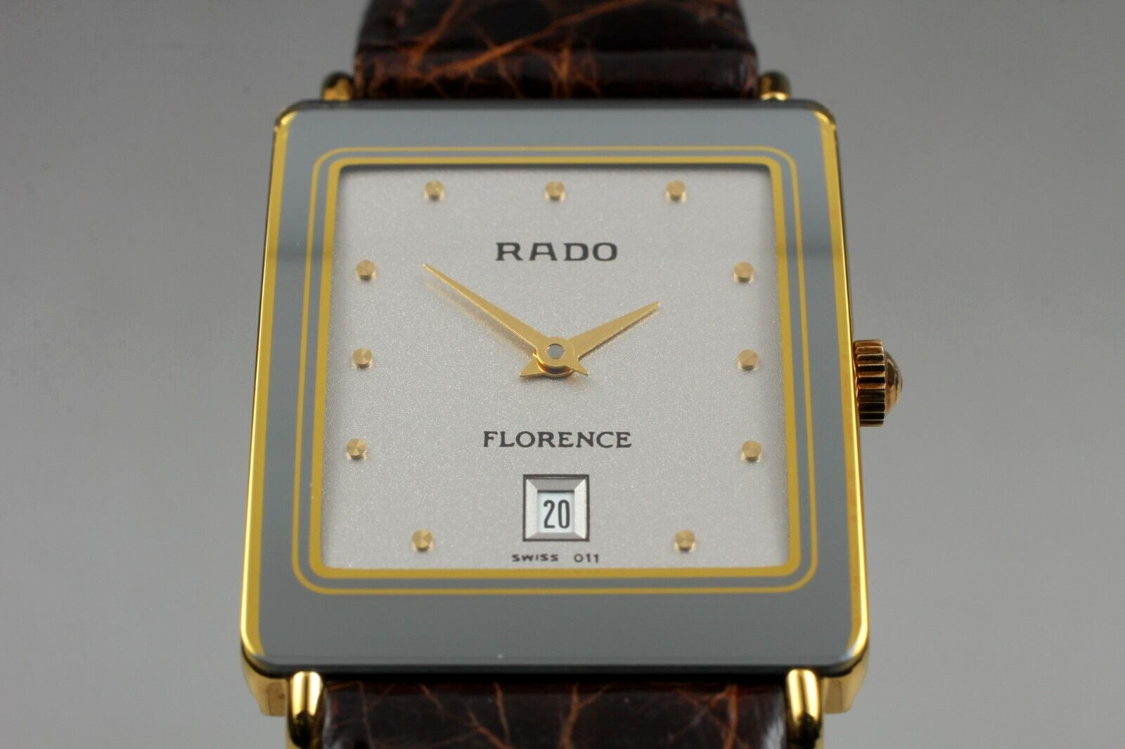 【N MINT】 RADO Florence 160.3605.2N Gray 24mm Men’s Quartz Vintage Watch JAPAN