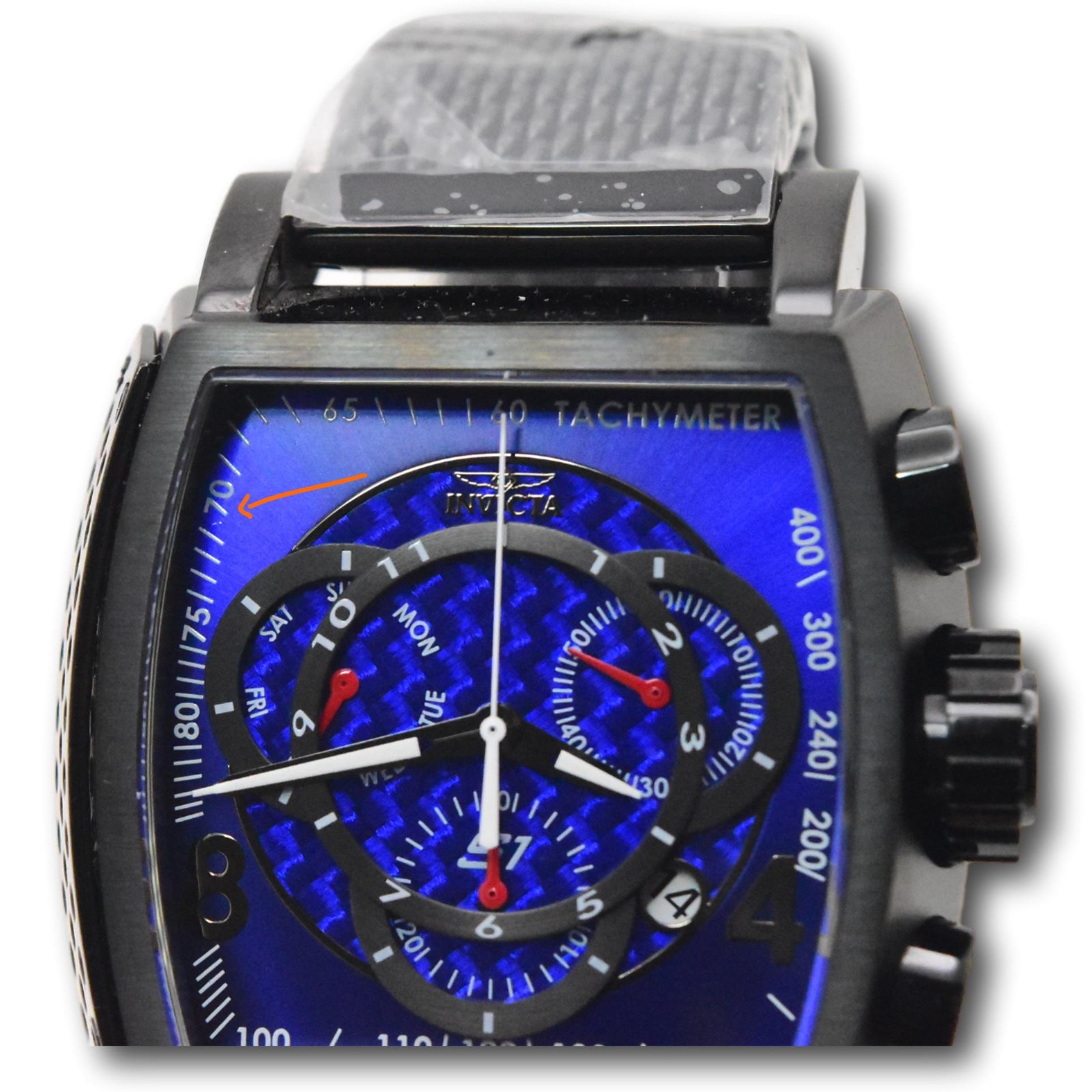 Invicta S1 Rally Men’s 48mm Black & Blue Carbon Fiber Swiss Chrono Watch 46011