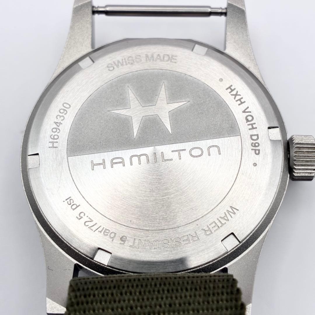 Excellent Hamilton Khaki Field Mechanic H694390 White Manual Winding With Box