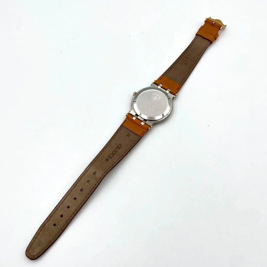 GUCCI 9000M Date Mens Quartz Gold Plated Watch