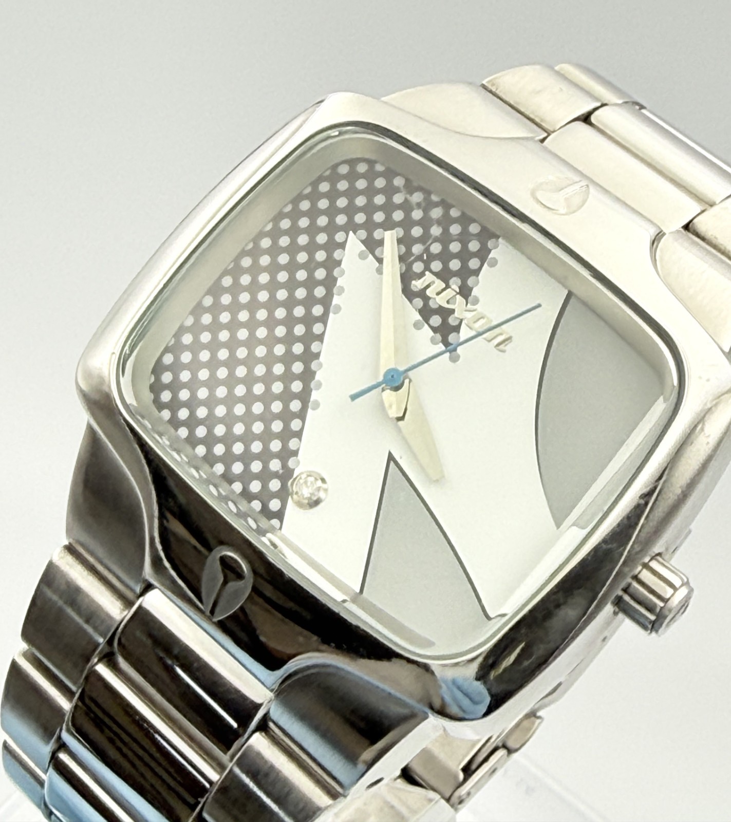 NIXON The Player White Lightning Quartz Watch Wrist 16.5cm (6.5 in) – Rank C