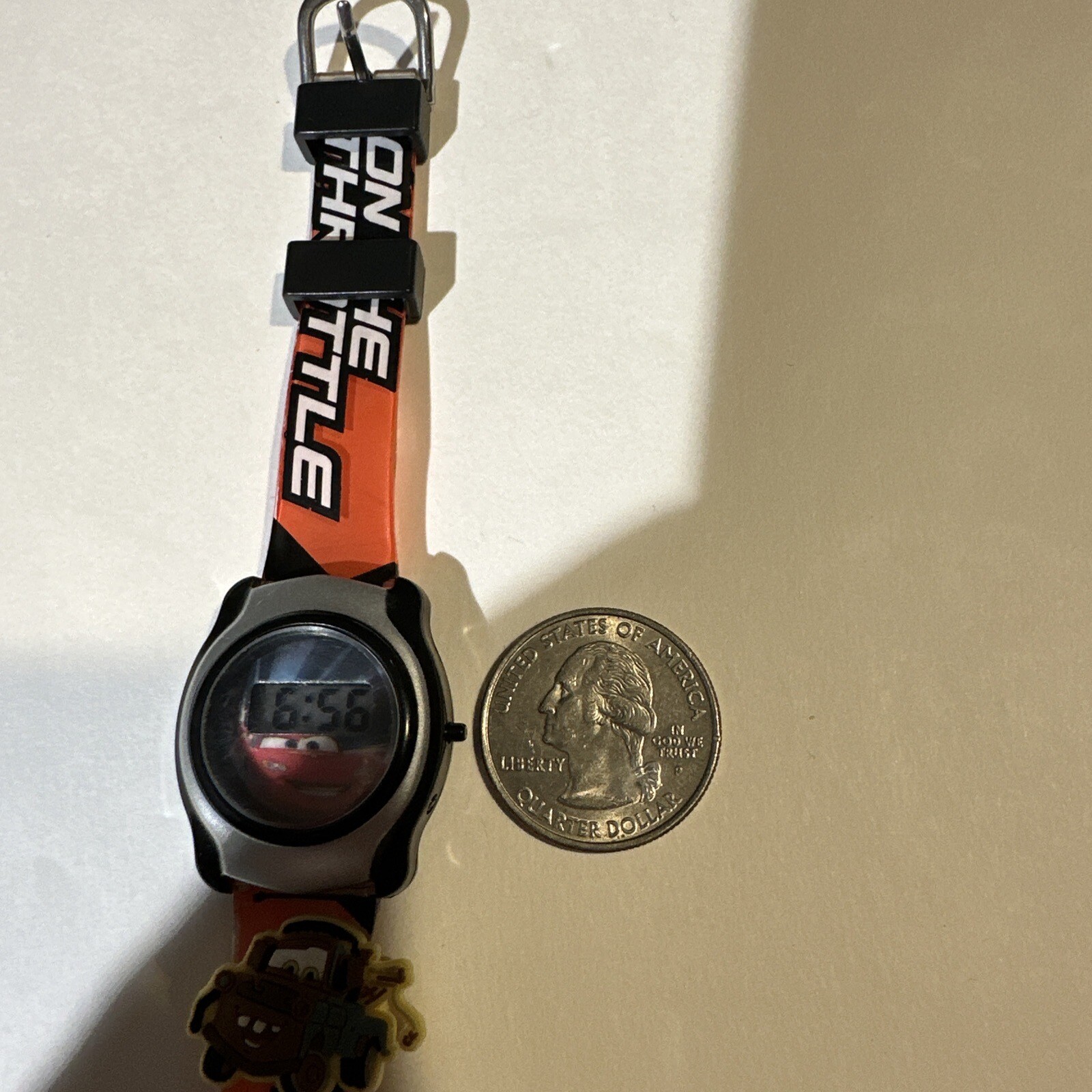 Disney Pixar Digital Wristwatch Red Black Gray Blue Band Car Themed new battery