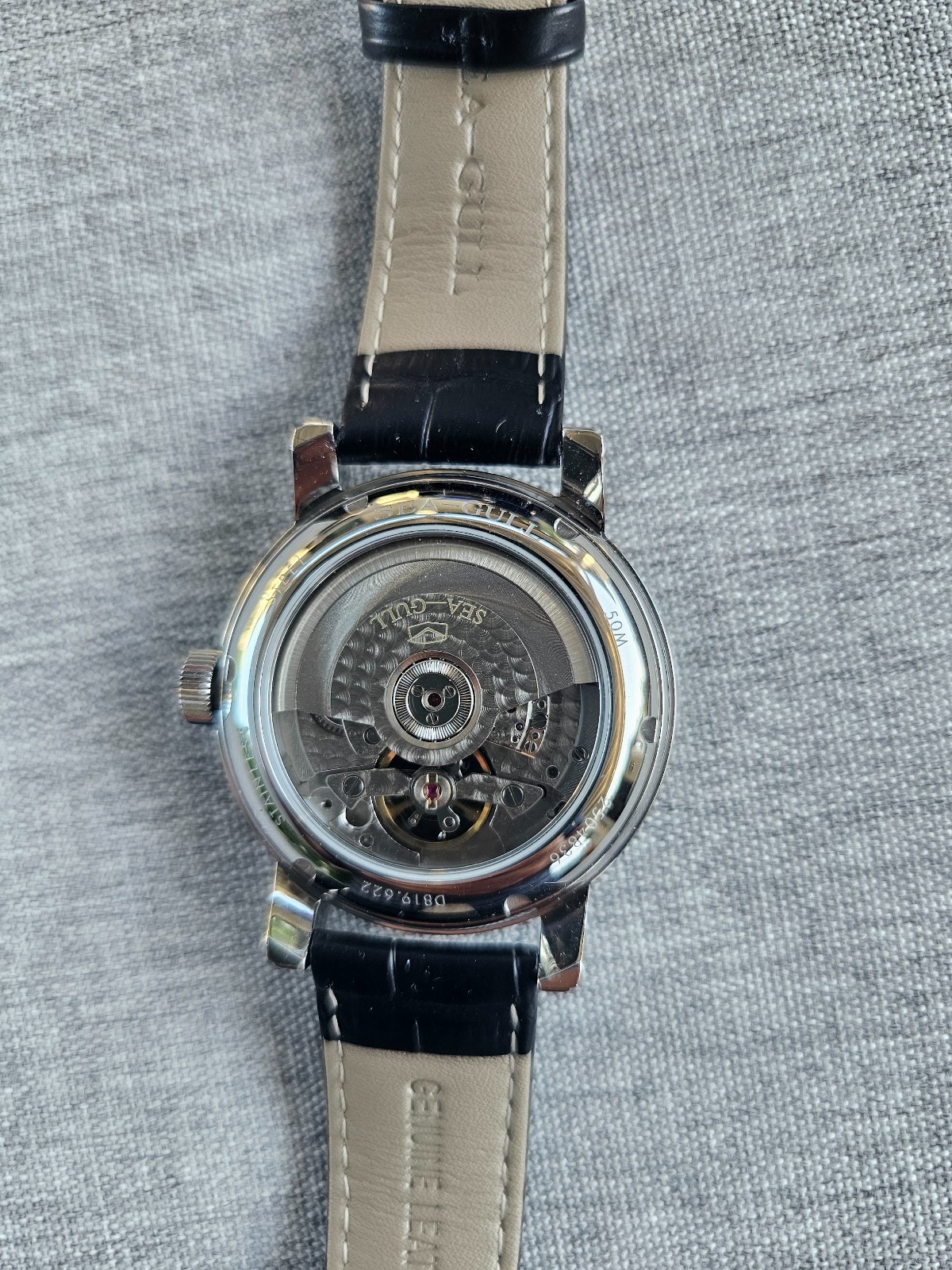 Seagull Men’s 42mm Multifunction Flywheel Wristwatch D819.622 Calendar Watch