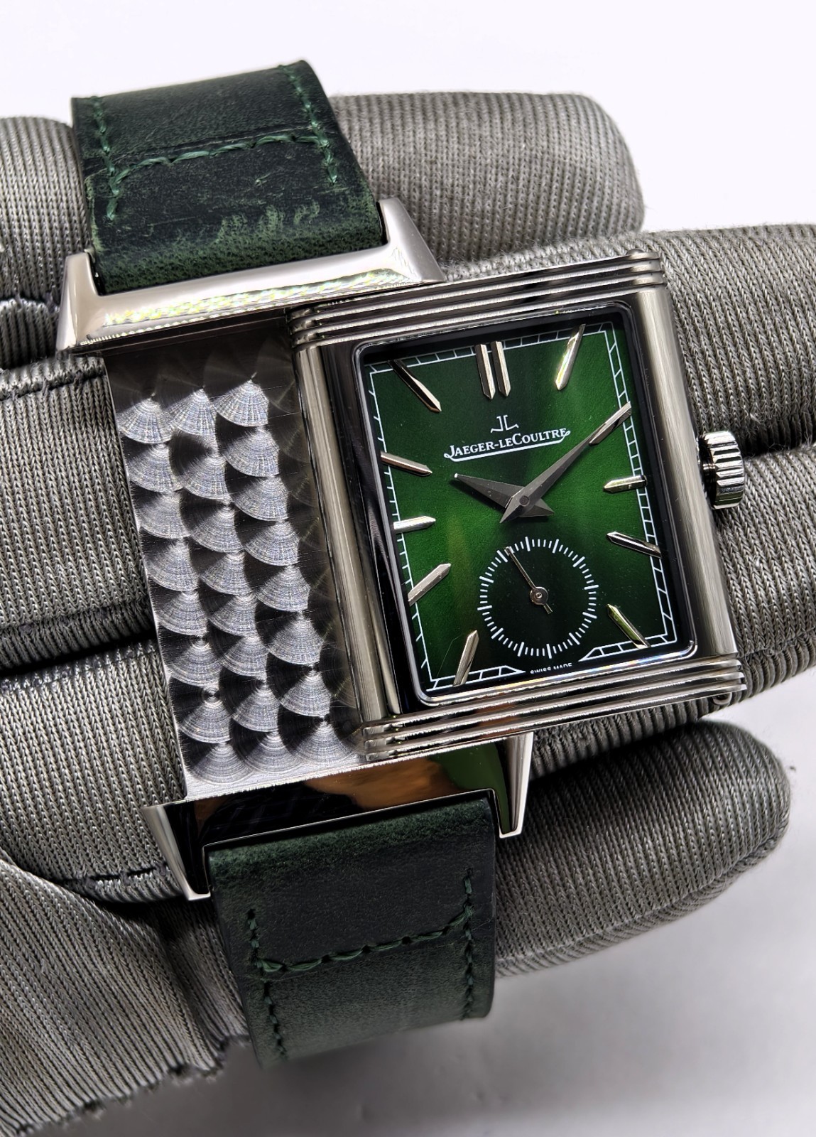 Luxury Jaeger Lecaultre Reverso Green Sub Dial Quartz Men’s Wrist Watch Pen