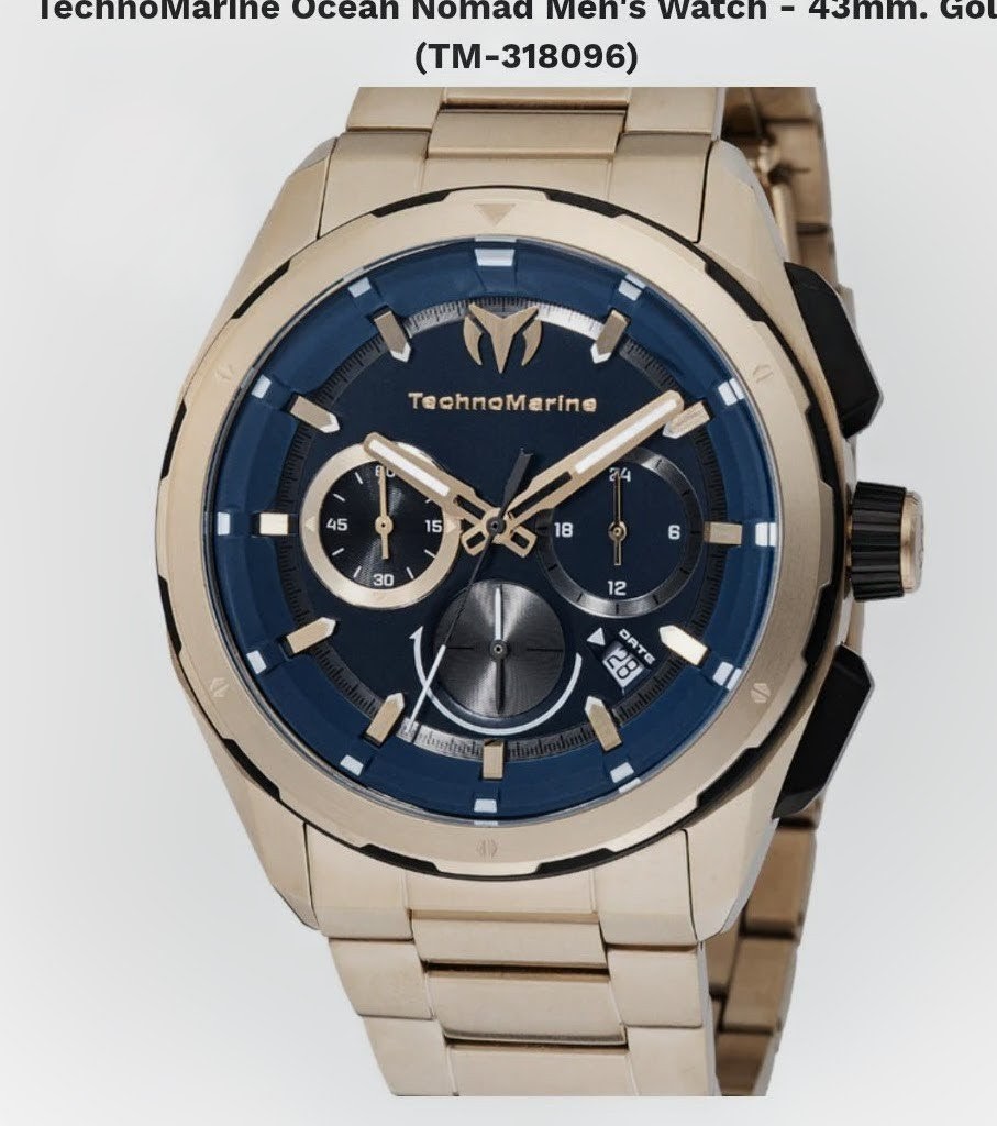 🔥 TechnoMarine Ocean Nomad Men’s Watch 43mm MSRP $549 TM-318096