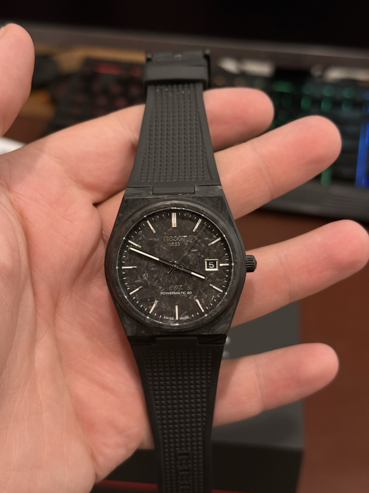 Tissot PRX Forged Carbon Powermatic 80 Automatic Watch 40mm