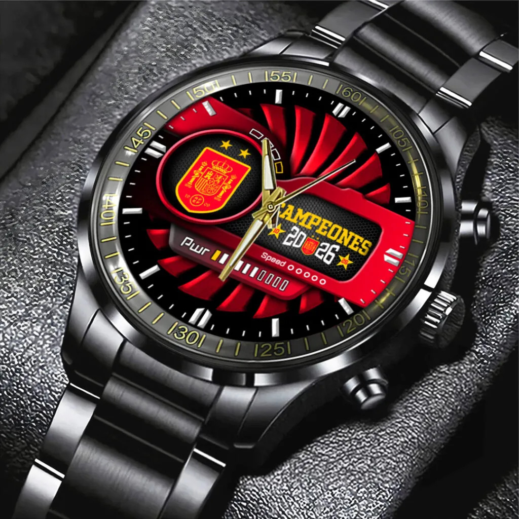 $pain National Team 2026 Champions Black Stainless Steel Watch